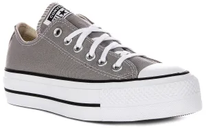Converse All Star A07573C Platform In Grey For Women Shoes Converse