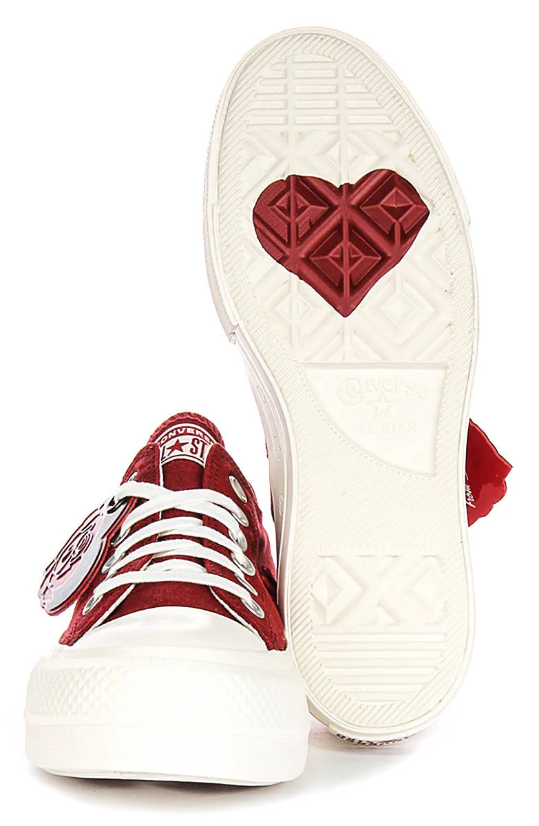 Converse All Star Lift A13653C Valentines Days In Dark Red Platforms Shoes Converse