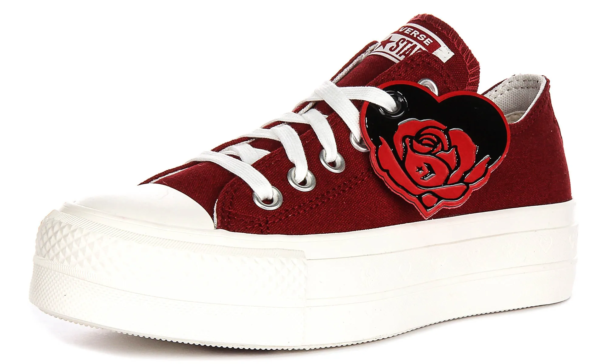 Converse All Star Lift A13653C Valentines Days In Dark Red Platforms Shoes Converse