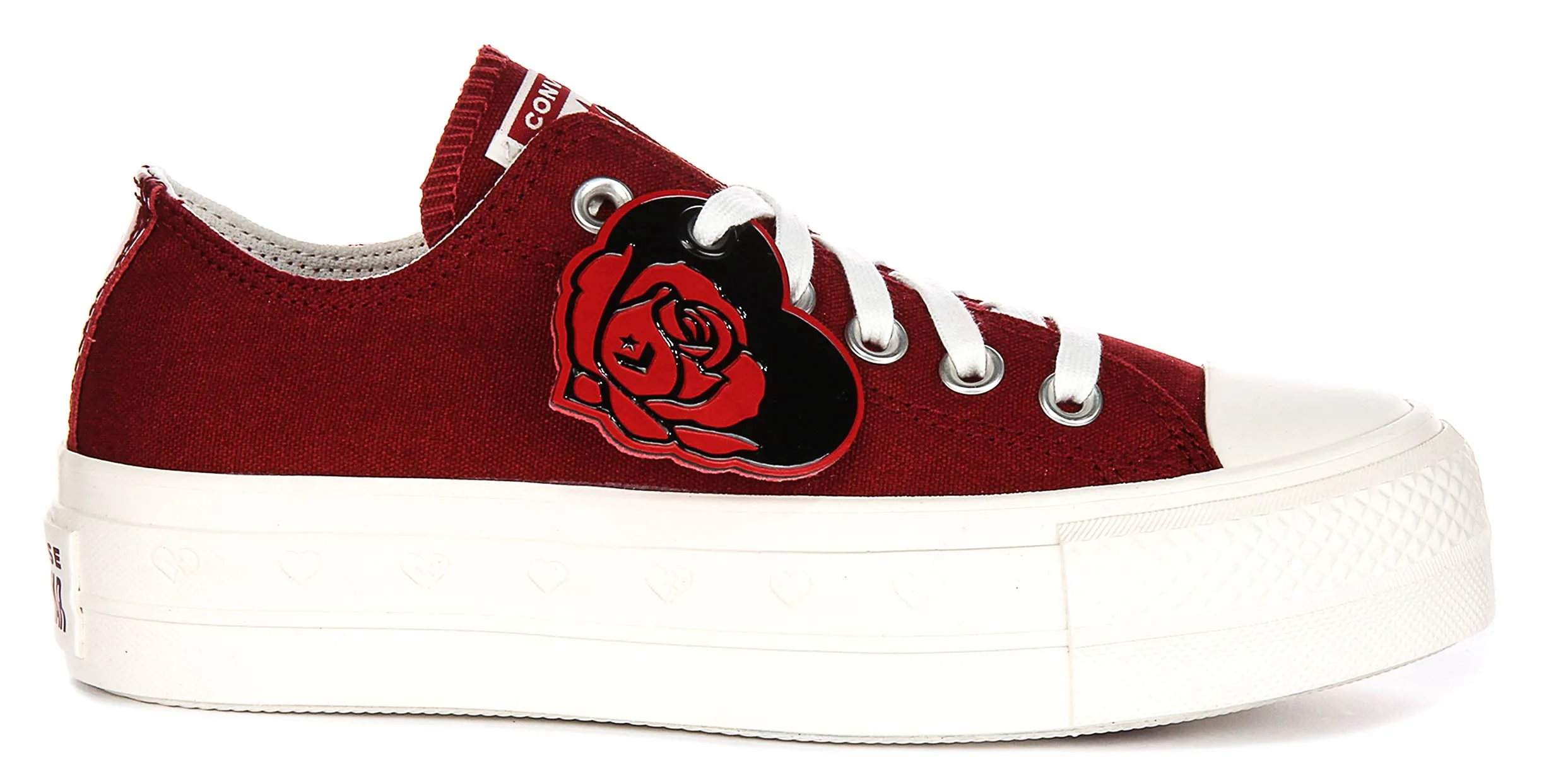 Converse All Star Lift A13653C Valentines Days In Dark Red Platforms Shoes Converse