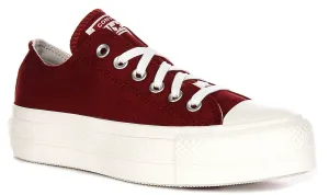 Converse All Star Lift A13653C Valentines Days In Dark Red Platforms Shoes Converse