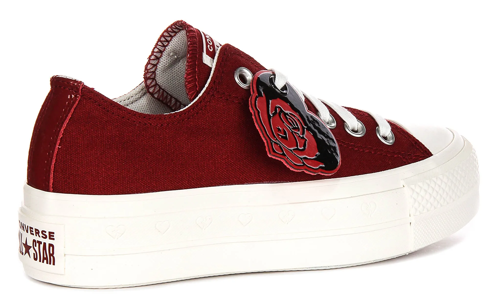 Converse All Star Lift A13653C Valentines Days In Dark Red Platforms Shoes Converse