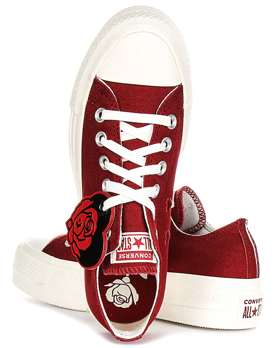Converse All Star Lift A13653C Valentines Days In Dark Red Platforms Shoes Converse