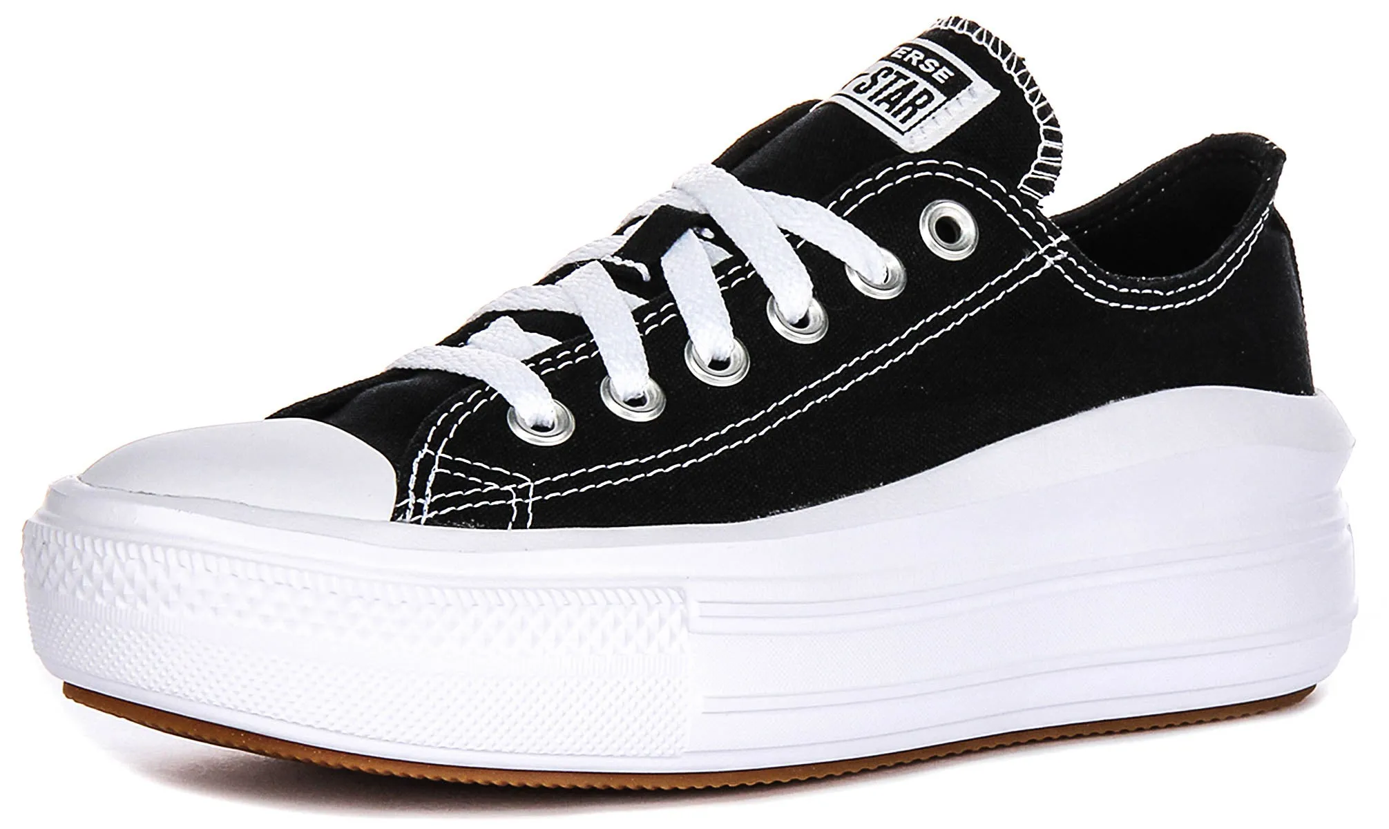 Converse All Star Move 570256C In Black White Platform Shoes Converse