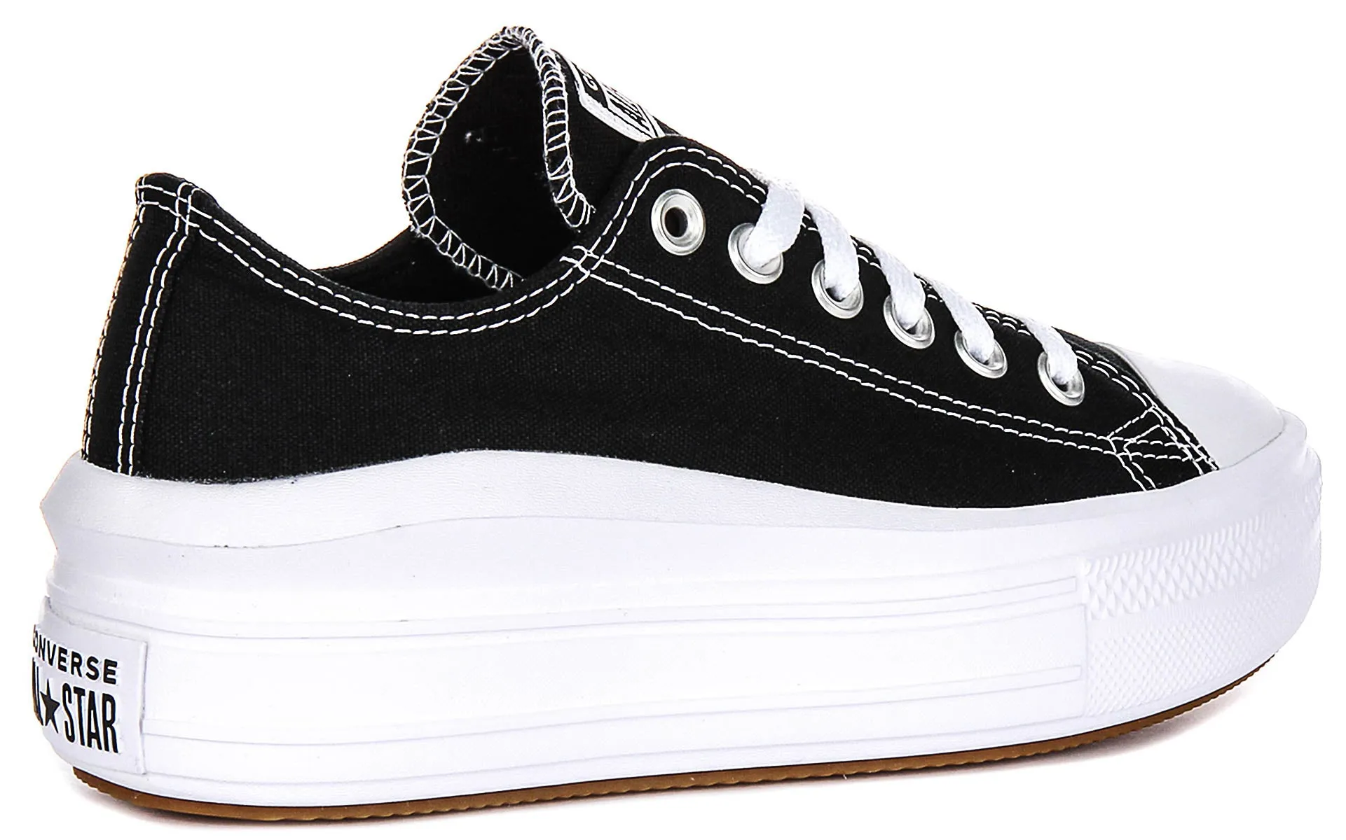 Converse All Star Move 570256C In Black White Platform Shoes Converse