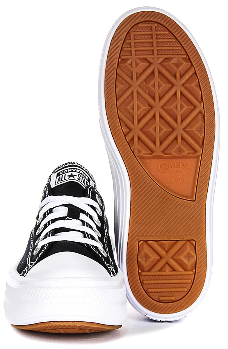 Converse All Star Move 570256C In Black White Platform Shoes Converse