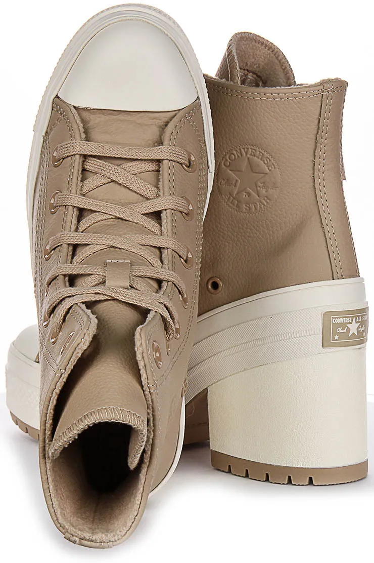 Converse Chuck 70s De Luxe Heel A12345C In Taupe For Unisex Shoes Converse