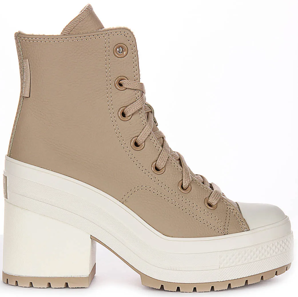 Converse Chuck 70s De Luxe Heel A12345C In Taupe For Unisex Shoes Converse