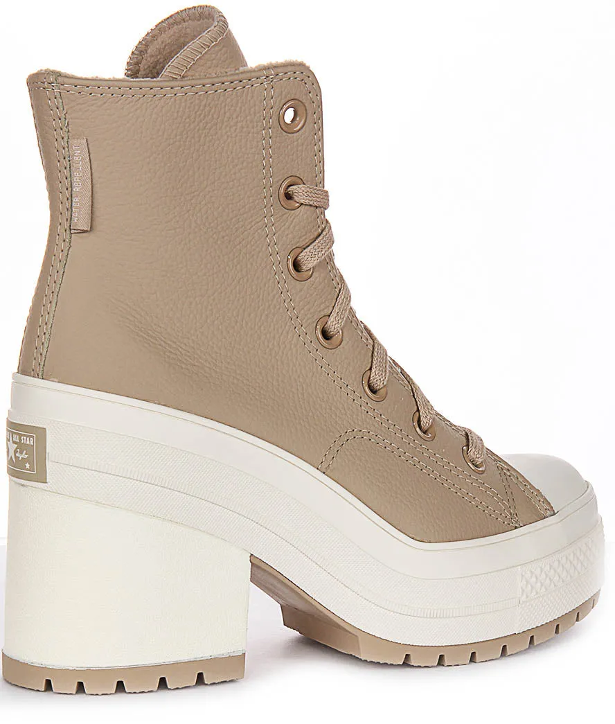 Converse Chuck 70s De Luxe Heel A12345C In Taupe For Unisex Shoes Converse