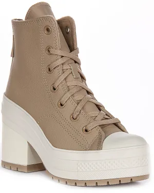 Converse Chuck 70s De Luxe Heel A12345C In Taupe For Unisex Shoes Converse