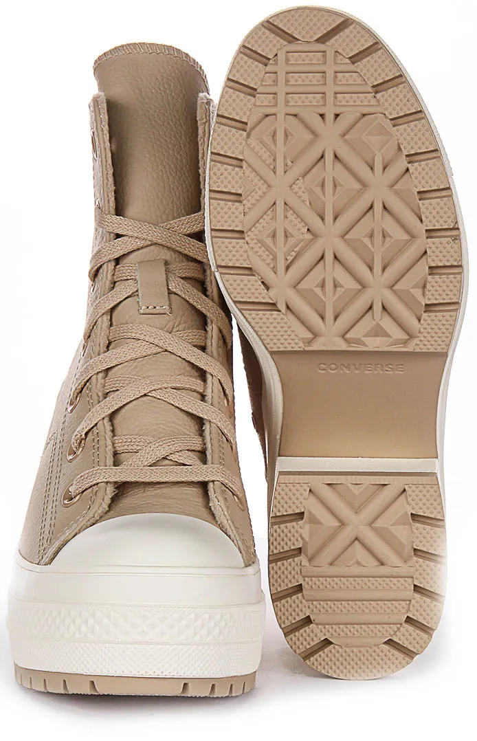 Converse Chuck 70s De Luxe Heel A12345C In Taupe For Unisex Shoes Converse