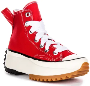 Converse Run Star Hike Sketch A10421C In Red White Shoes Converse