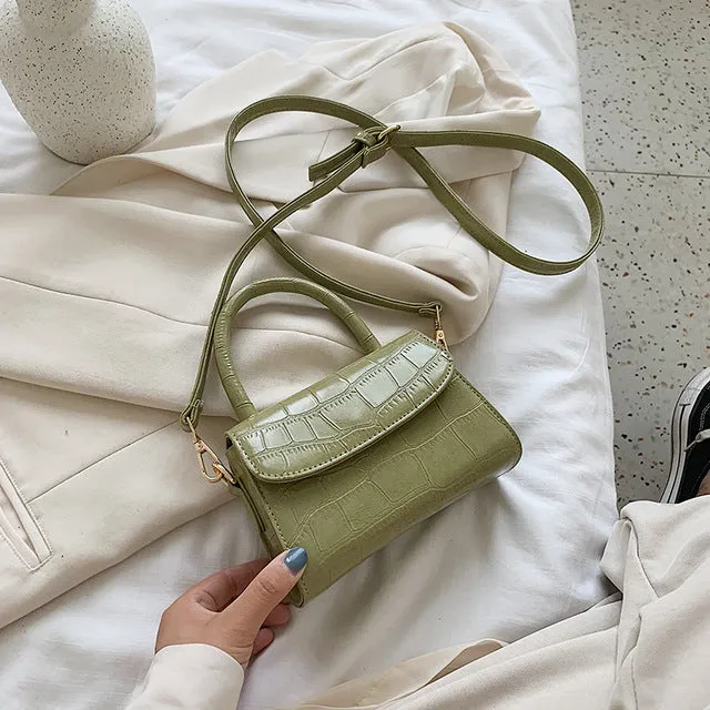 Crocodile Pattern Crossbody Bags For Women 2020 Small Chain Handbag Small Bag PU Leather Hand Bag Ladies Designer Evening Bags Fashion Nova Bags