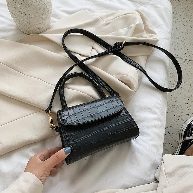 Crocodile Pattern Crossbody Bags For Women 2020 Small Chain Handbag Small Bag PU Leather Hand Bag Ladies Designer Evening Bags Fashion Nova Bags