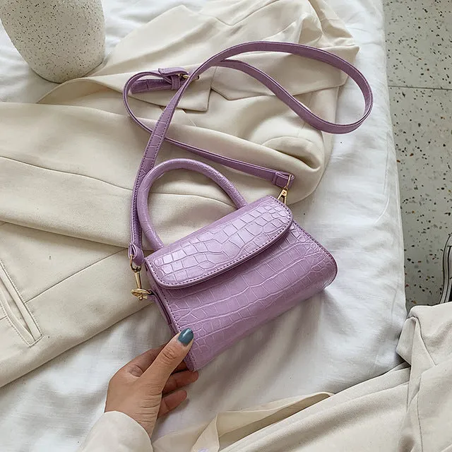 Crocodile Pattern Crossbody Bags For Women 2020 Small Chain Handbag Small Bag PU Leather Hand Bag Ladies Designer Evening Bags Fashion Nova Bags