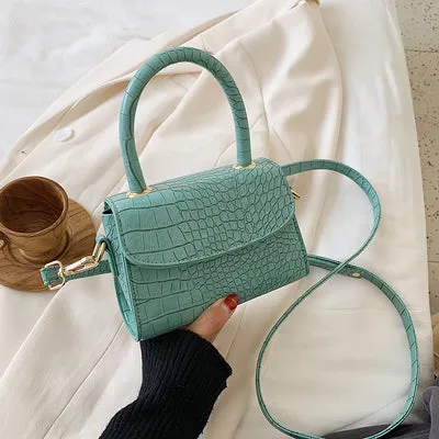 Crocodile Pattern Crossbody Bags For Women 2020 Small Chain Handbag Small Bag PU Leather Hand Bag Ladies Designer Evening Bags Fashion Nova Bags