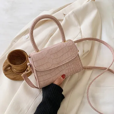 Crocodile Pattern Crossbody Bags For Women 2020 Small Chain Handbag Small Bag PU Leather Hand Bag Ladies Designer Evening Bags Fashion Nova Bags