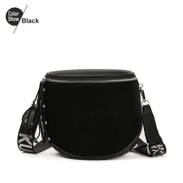 Crossbody Bag For Women 2020 Messemger Bags Pu Leather Shoulder Bag Fashion Famous Brand Lady Semicircle Saddle Fashion Nova Bags