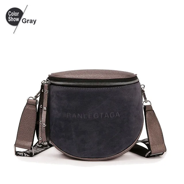 Crossbody Bag For Women 2020 Messemger Bags Pu Leather Shoulder Bag Fashion Famous Brand Lady Semicircle Saddle Fashion Nova Bags