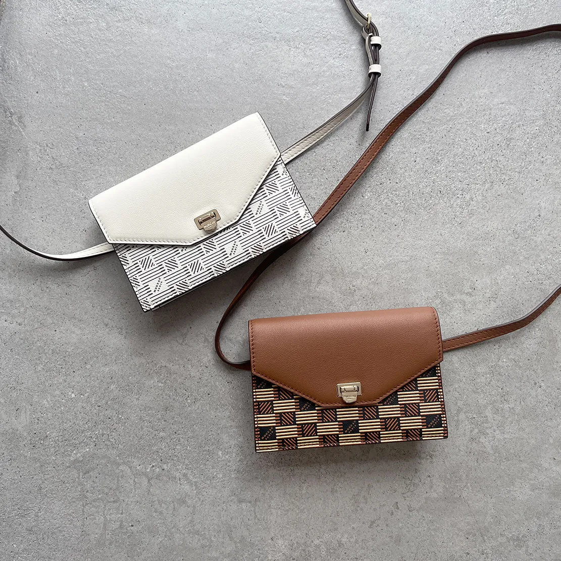 Crossbody Flap / Belt Bag Calf, Champagne Moreau Bags