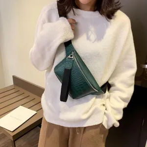 CROWDALE Women bag crocodile multicolor messenger chest bag clutch female Pu leather handbag cross body bag Fashion high quality Fashion Nova Bags