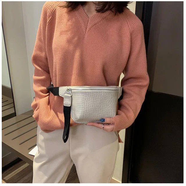 CROWDALE Women bag crocodile multicolor messenger chest bag clutch female Pu leather handbag cross body bag Fashion high quality Fashion Nova Bags