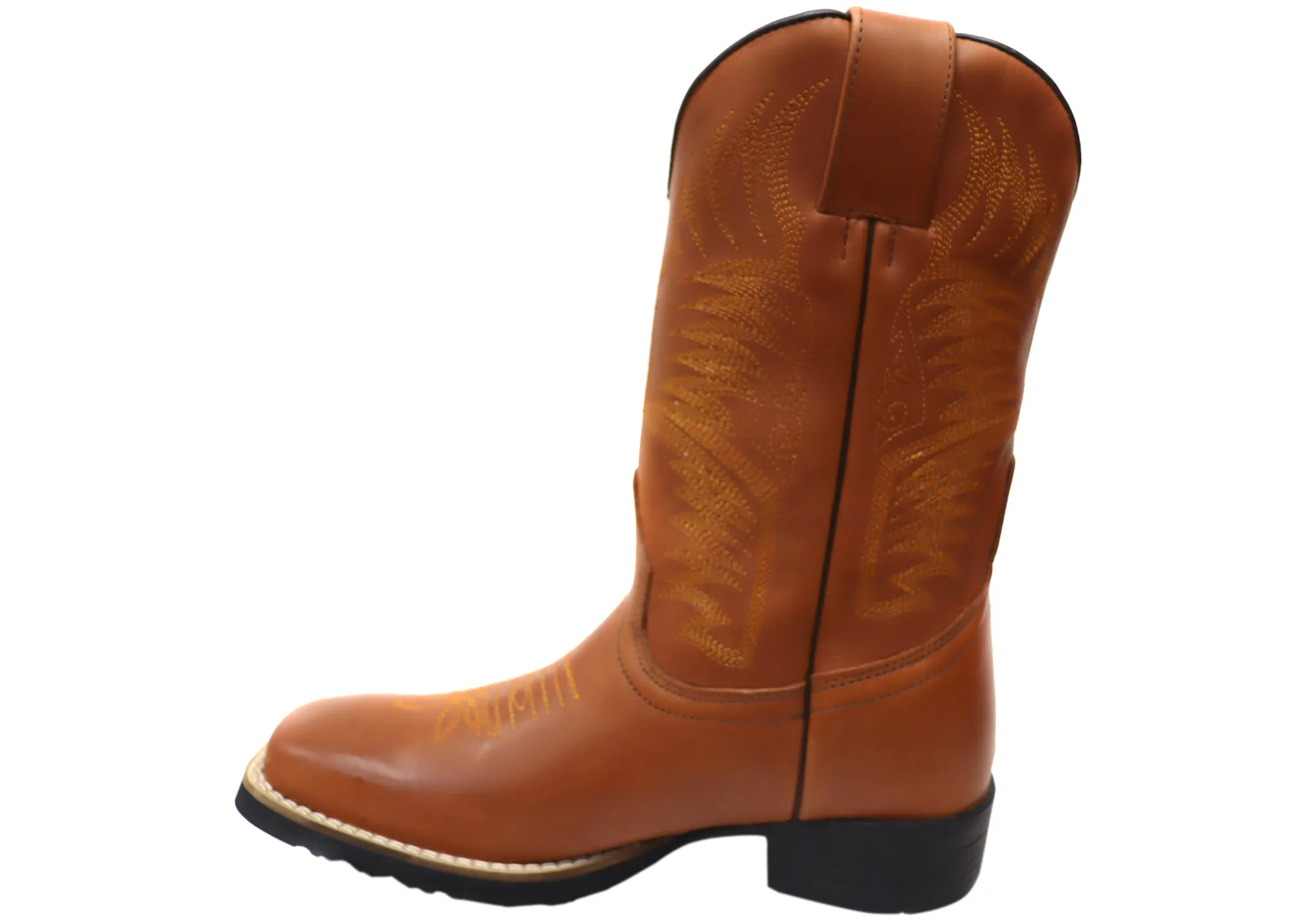 D Milton Houston Mens Leather Comfortable Western Cowboy Boots D Milton Shoes