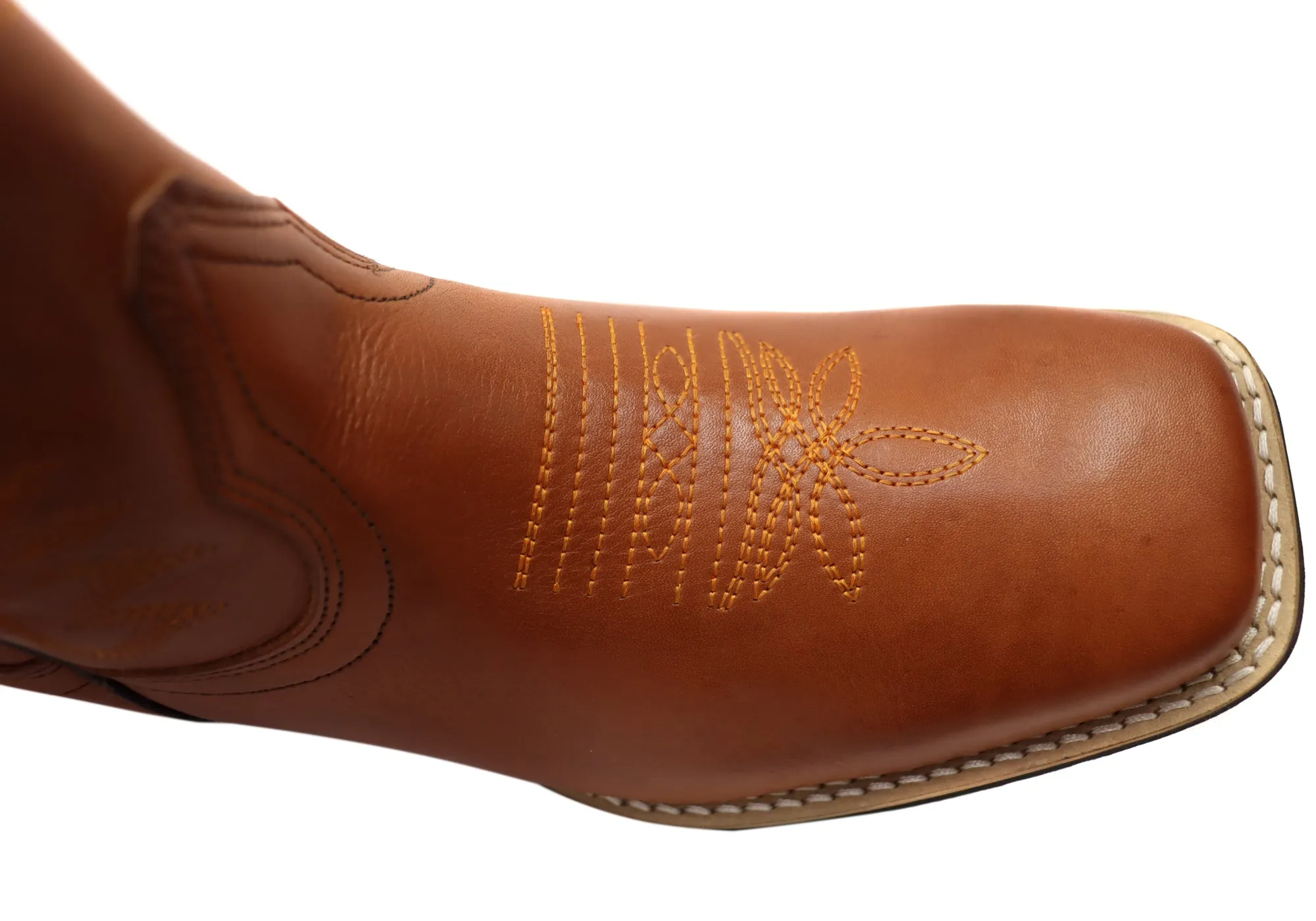D Milton Houston Mens Leather Comfortable Western Cowboy Boots D Milton Shoes