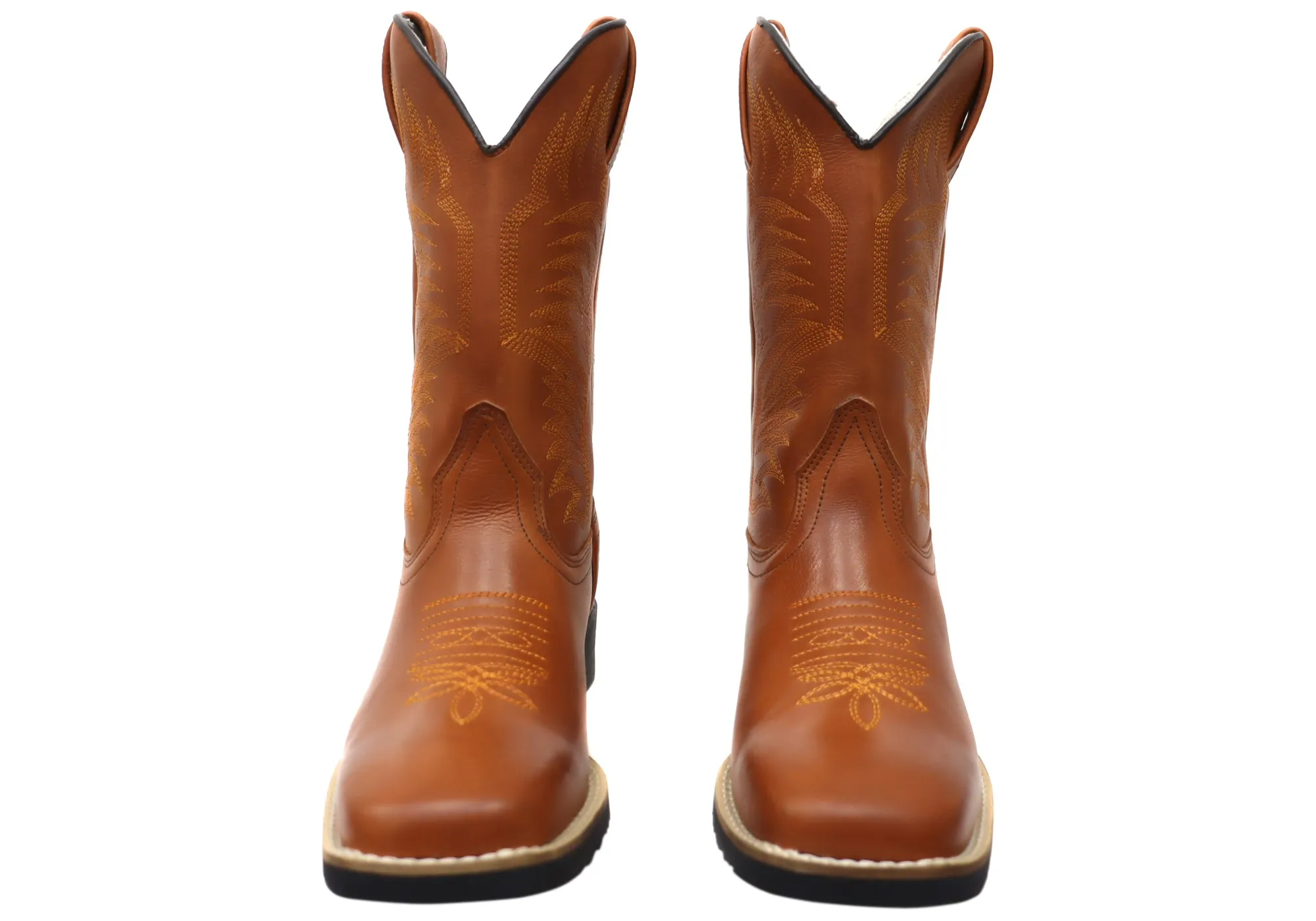 D Milton Houston Mens Leather Comfortable Western Cowboy Boots D Milton Shoes