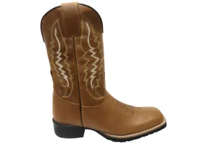 D Milton Meridan Mens Leather Comfortable Western Cowboy Boots D Milton Shoes
