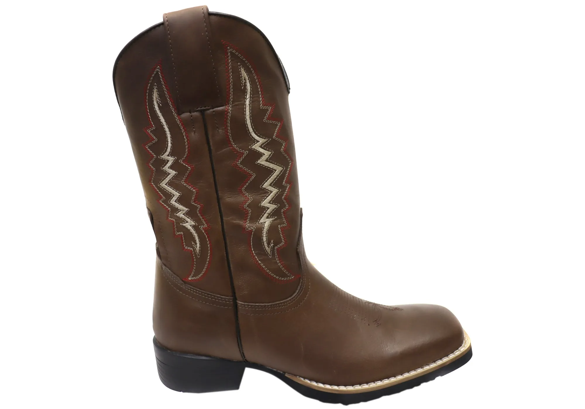D Milton Meridan Mens Leather Comfortable Western Cowboy Boots D Milton Shoes