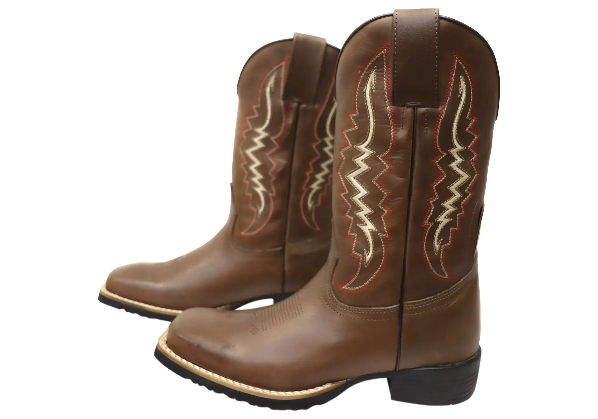 D Milton Meridan Mens Leather Comfortable Western Cowboy Boots D Milton Shoes