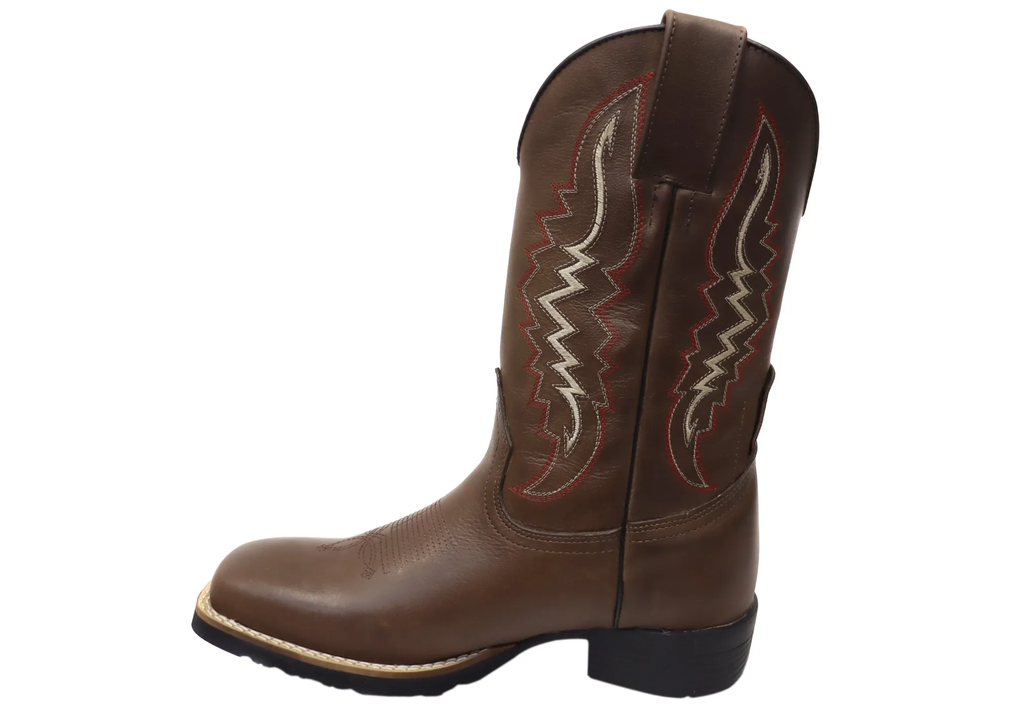 D Milton Meridan Mens Leather Comfortable Western Cowboy Boots D Milton Shoes