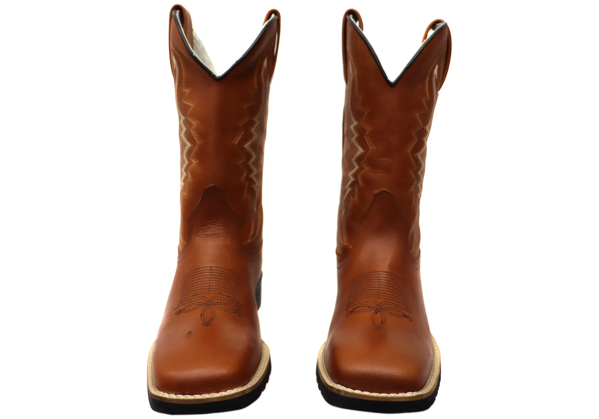 D Milton Meridan Mens Leather Comfortable Western Cowboy Boots D Milton Shoes