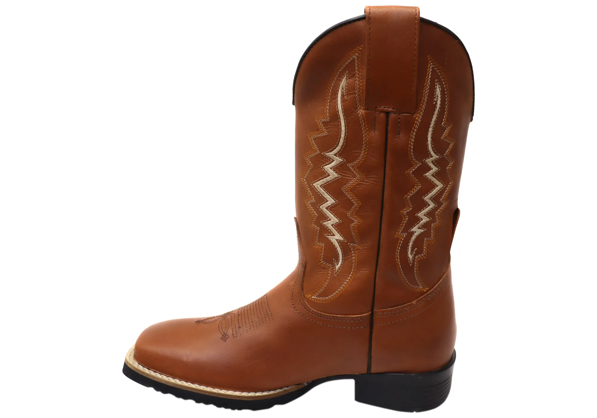 D Milton Meridan Mens Leather Comfortable Western Cowboy Boots D Milton Shoes