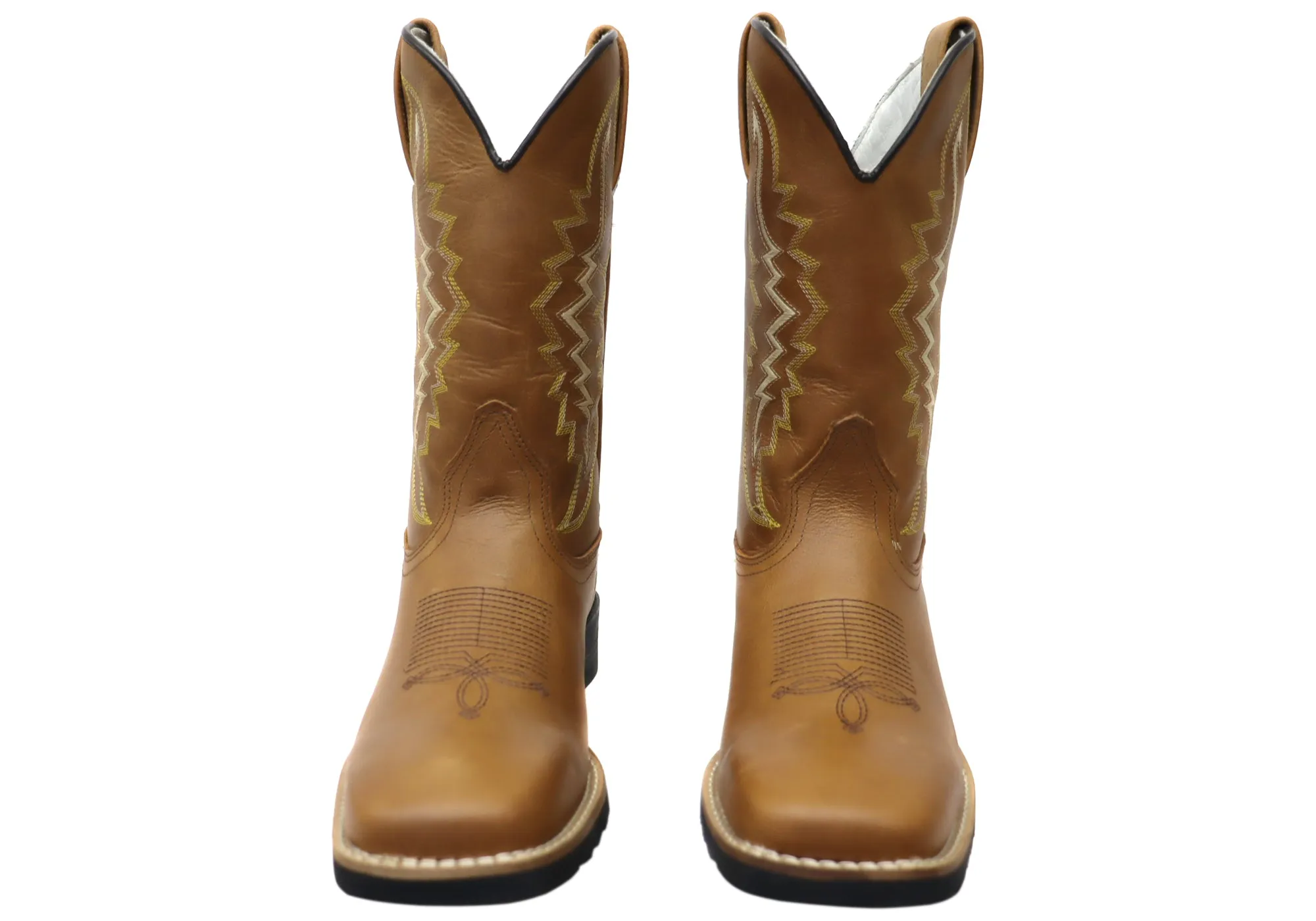 D Milton Meridan Mens Leather Comfortable Western Cowboy Boots D Milton Shoes