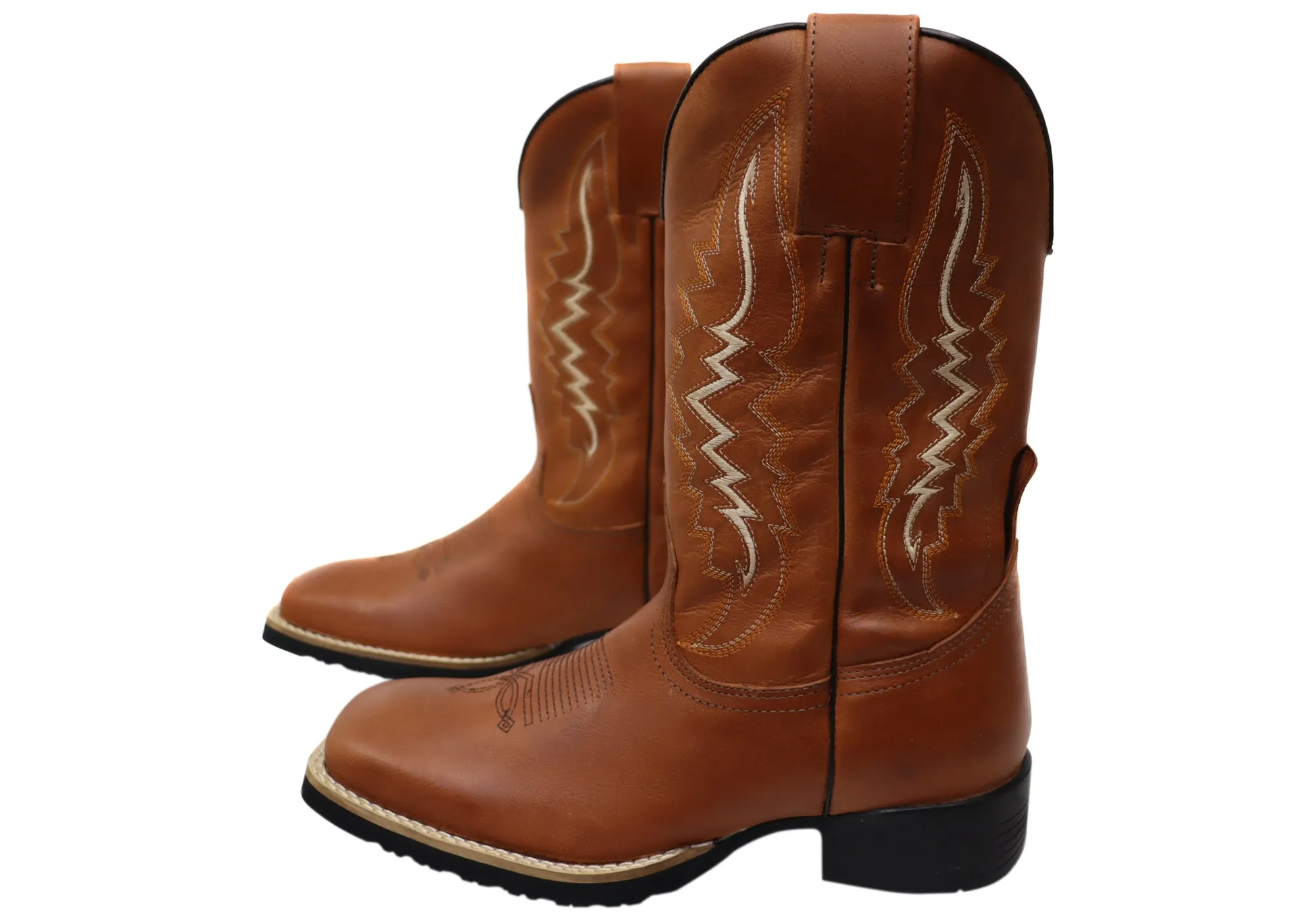 D Milton Meridan Mens Leather Comfortable Western Cowboy Boots D Milton Shoes