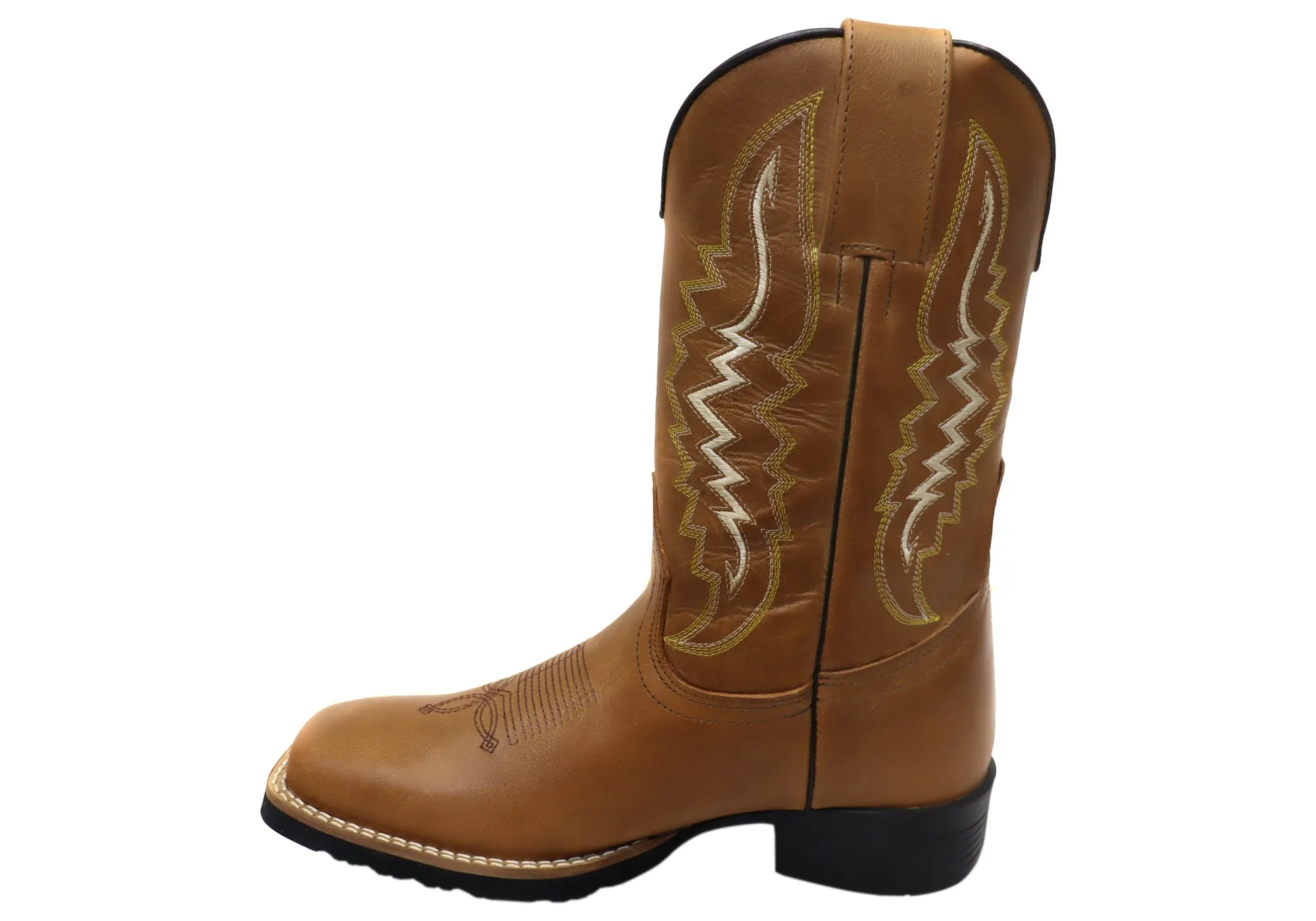 D Milton Meridan Mens Leather Comfortable Western Cowboy Boots D Milton Shoes
