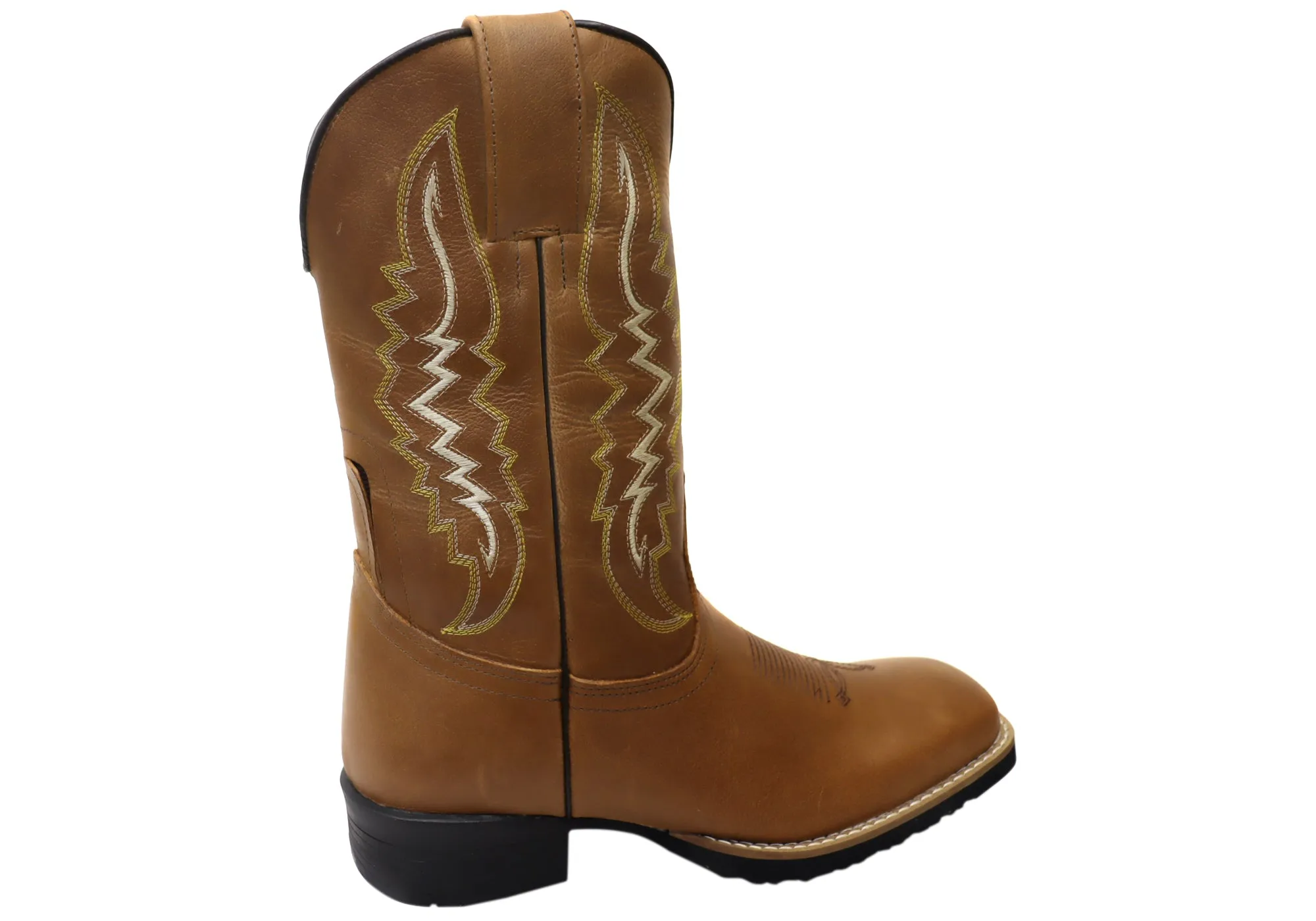 D Milton Meridan Mens Leather Comfortable Western Cowboy Boots D Milton Shoes
