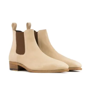 Dapperfam Shoes DapperFam Monza in Taupe Men's Italian Suede Chelsea Boot