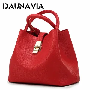 DAUNAVIA- 2020 Vintage Women's Handbags Famous Fashion Brand Candy Shoulder Bags Ladies Totes Simple Trapeze Women Messenger Bag Fashion Nova Bags