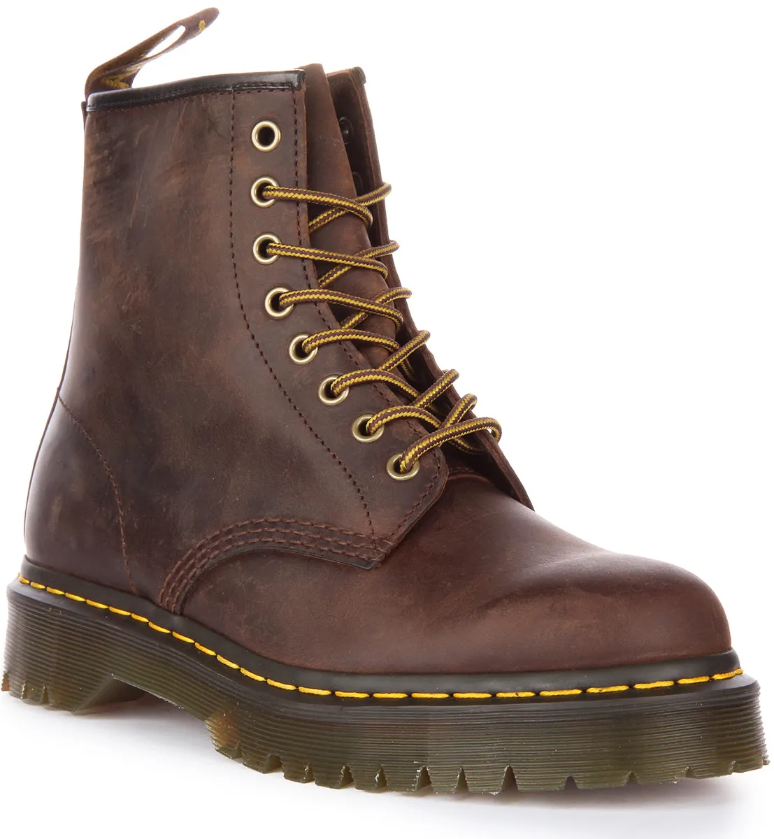 Dr Martens 1460 Bex In Dark Brown Greasy Leather Shoes Dr Martens