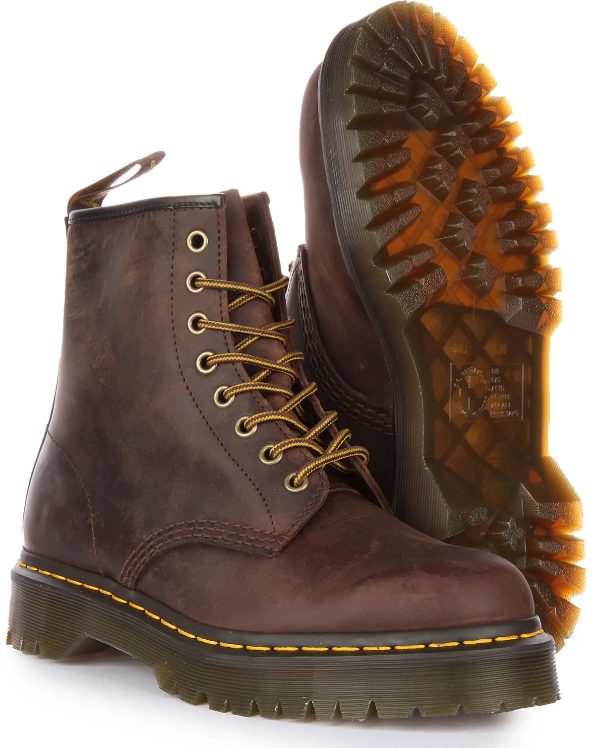 Dr Martens 1460 Bex In Dark Brown Greasy Leather Shoes Dr Martens