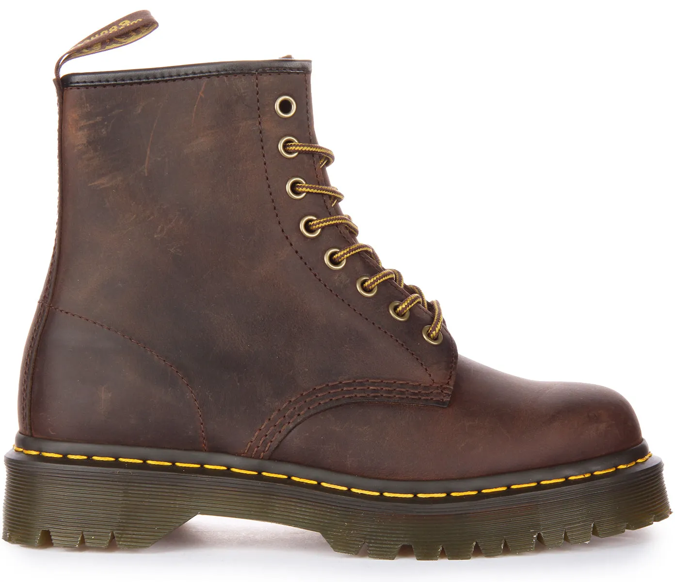 Dr Martens 1460 Bex In Dark Brown Greasy Leather Shoes Dr Martens