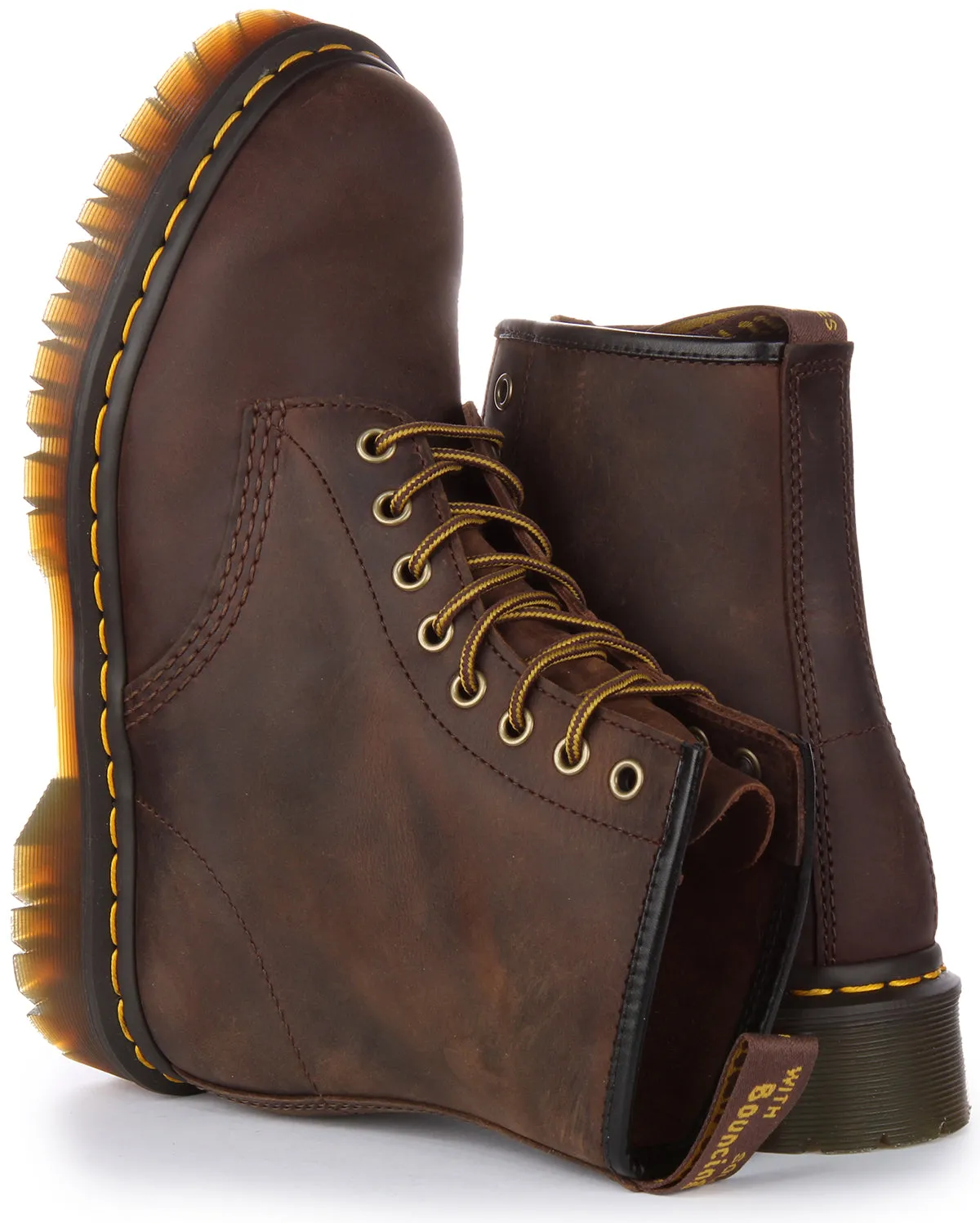 Dr Martens 1460 Bex In Dark Brown Greasy Leather Shoes Dr Martens