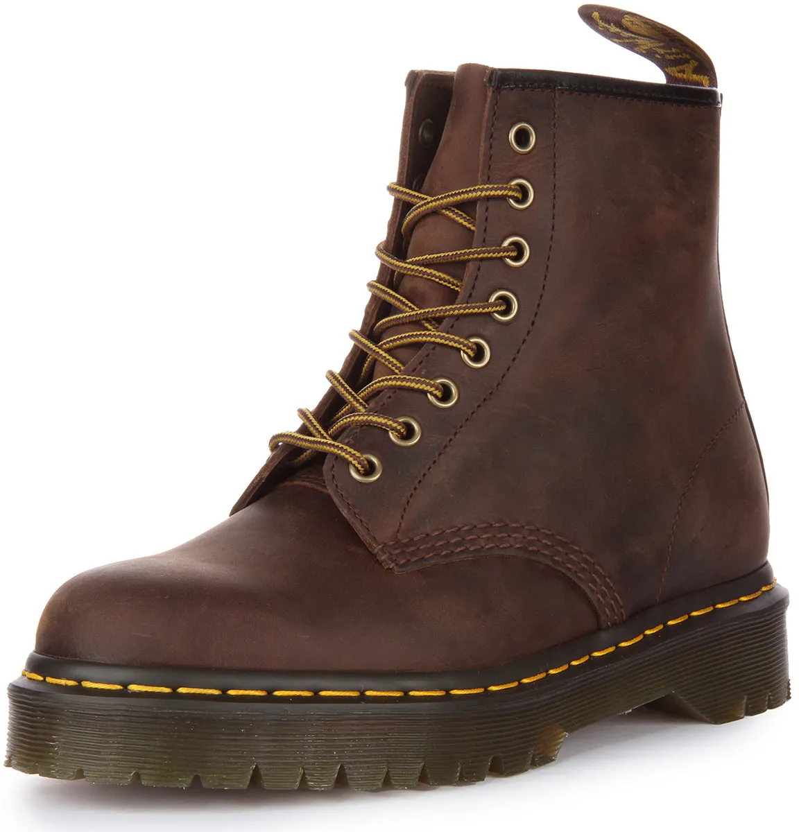 Dr Martens 1460 Bex In Dark Brown Greasy Leather Shoes Dr Martens