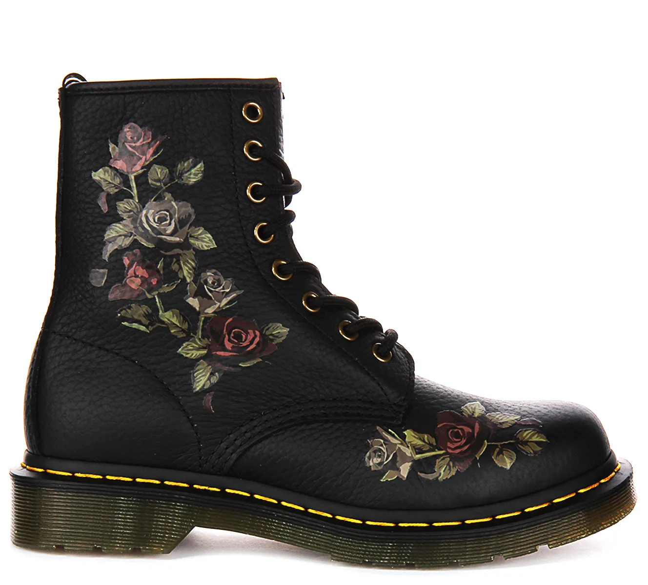 Dr Martens 1460 Decayed Flower In Black For Women Shoes Dr Martens