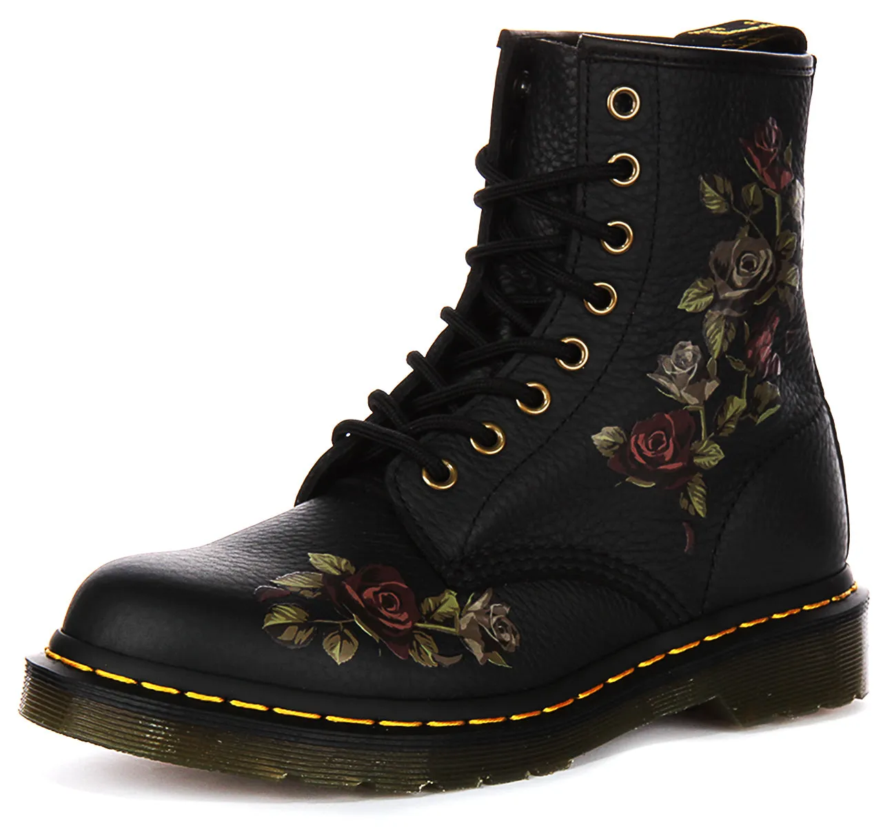 Dr Martens 1460 Decayed Flower In Black For Women Shoes Dr Martens