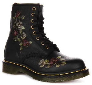 Dr Martens 1460 Decayed Flower In Black For Women Shoes Dr Martens