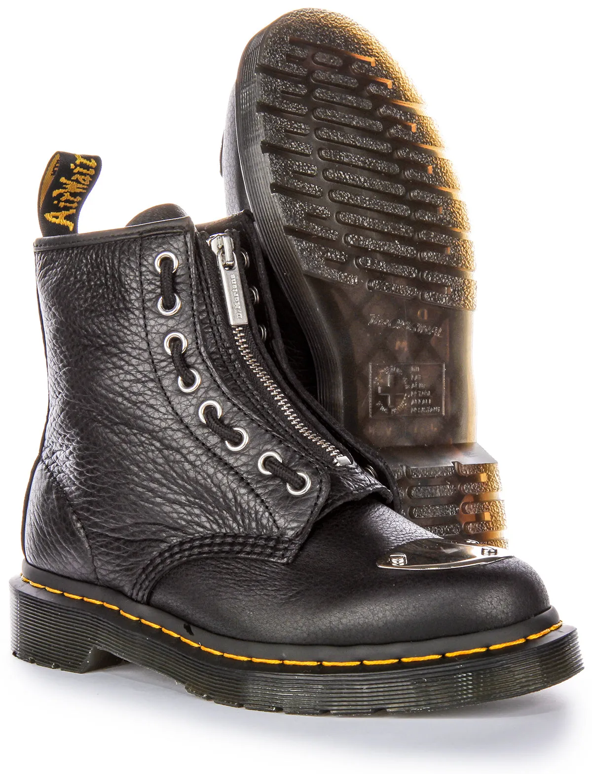 Dr Martens 1460 Metal Toe Plate In Black For Women Shoes Dr Martens